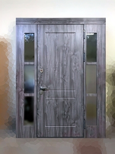 Дверь с боковыми остекленными вставками
