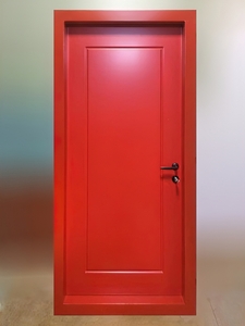 Дверь с окрашенным по RAL МДФ, вид изнутри