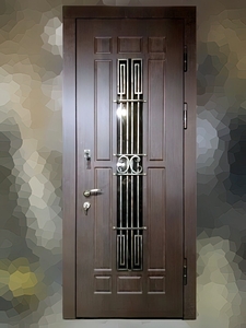 Изготовленная дверь с МДФ и стеклом