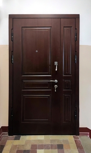 Широкая дверь в тамбур, фото спереди